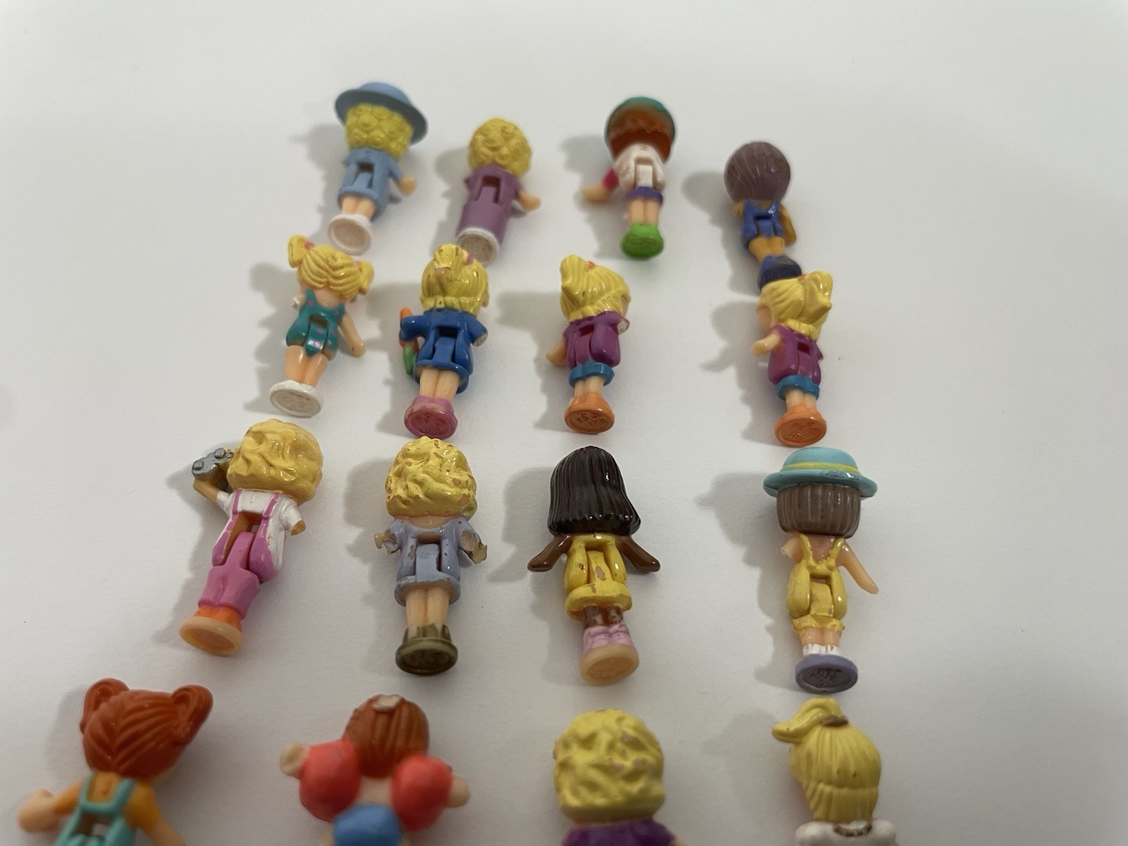 DAMAGED Vtg Polly Pocket Figure Lot Bluebird Girl Dolls Mini 1980s 1990s Compact