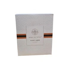 AQUIESSE SUNSET AMBER Candle 9 oz Luxury Soy Smoke Glass NIB