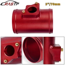 Red 3" 76mm Mass Air Flow Sensor Mount Adapter Tube For Mazda Subaru