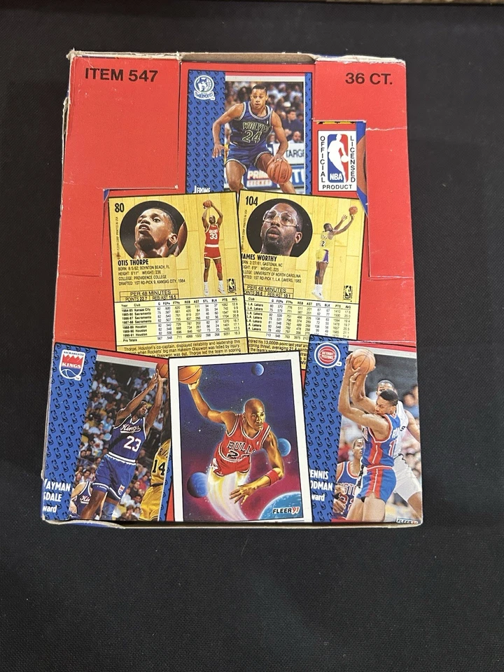 1991-92 Fleer Basketball Wax Box 36 Packs Sealed Case Fresh Michael Jordan - Image 2 of 4