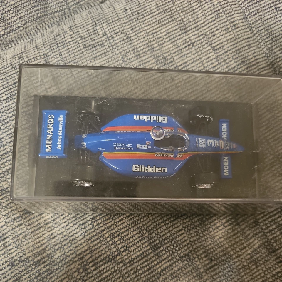 ERTL 1998 G-Force escala 1:43 #3 Glidden Blue Indy Car Johns Manville Foto 3 de 3