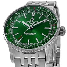 New Breitling Navitimer Automatic 41 Green Dial Men's Watch A17329371L1A1 2