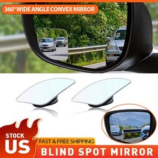 2pcs Blind Spot Mirror Auto 360 Wide Angle Convex Rear Side View Self-adhesive