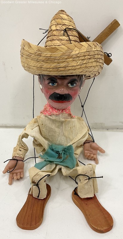 Vintage Mexican Hertiage Marionette Puppet As Is