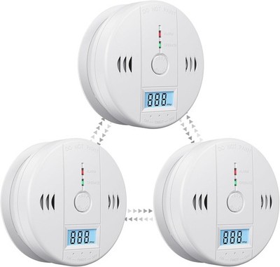 1 Stück Kohlenmonoxid Melder 10 Jahren CO melder mit CO-Sensor 3x Batterie 85dB
