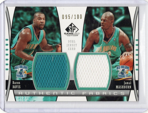 2004-05 SP GAME USED AUTHENTIC FABRICS DUAL JERSEY  MASHBURN/DAVIS 95/100