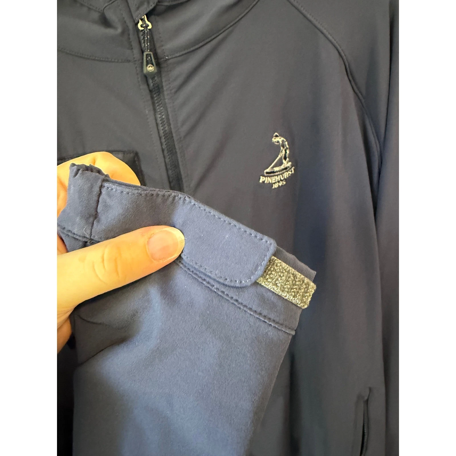 Peter Millar Pinehurst Mens XXL Full Zip Golf Jacket Navy Camo Windbreaker image 8