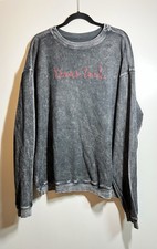 Texas Tech University XL Crewneck Sweatshirt Oversized Acid Wash Ribbed Corduroy