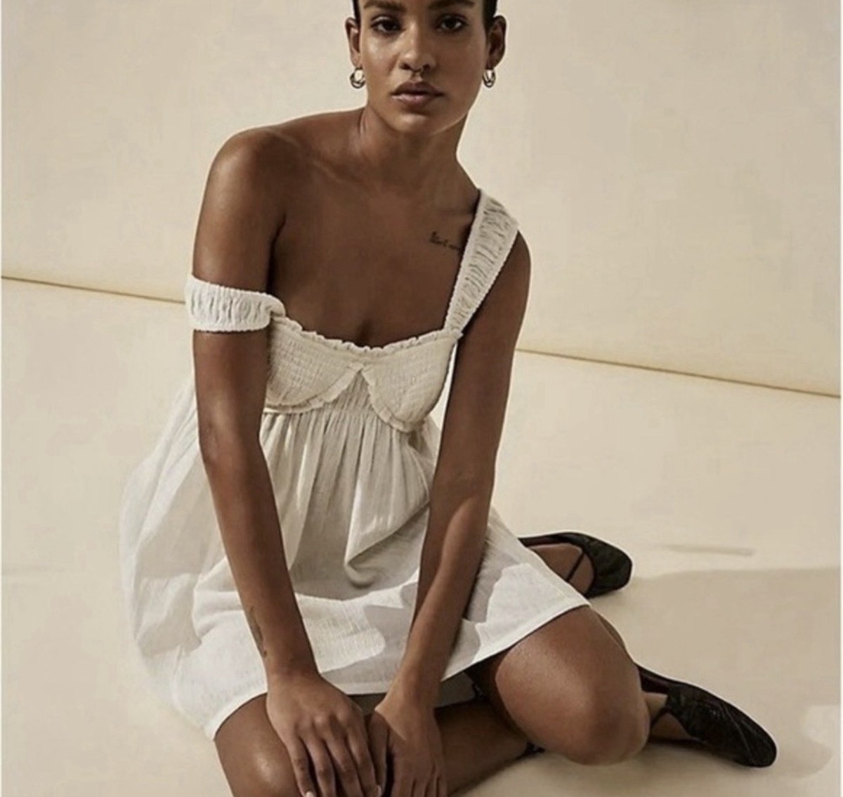 Blissful Breeze Mini Dress by free-est at Free People in White, Size: XS