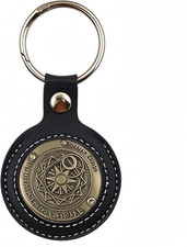 Coin Holder Keychain PU Leather Display Case for Sobriety  Challenge Coins