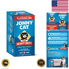 Effortless Cleanup Jumbo Litter Box Liners - 15 Count, Tear & Leak Resistant