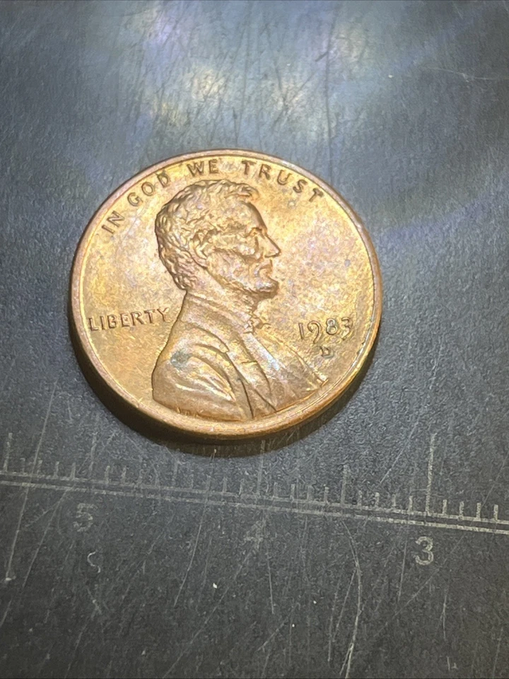 1983 Линкольн пенни двойной штамп дата - Изображение 2 из 3