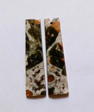 32.95 Cts Natural Garnet In Limestone Drilled Cabochon Match Pair Gemstone 02