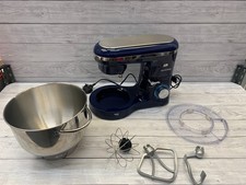 Aucma 6.2L 1400W Stand Food Mixer - Blue with Bowl Dough Hook Wire Whip & Beater