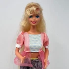 Vintage Barbie Fashion Doll Long Blonde Hair 1966 Body (Glued Head) read