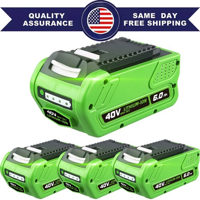 #ad #ad New 40V 6.0Ah For Greenworks 40Volt G MAX Li ion Battery 29472 29462 29252 20202 $196.99