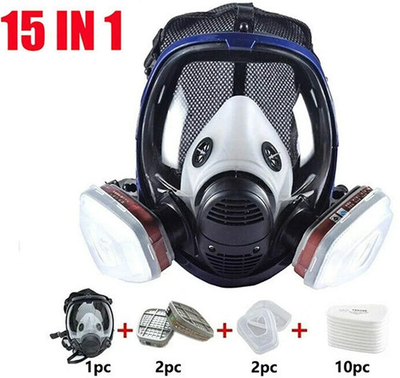#ad 6900 FULL FACE PPE Respirator Mask amp; 2 60921 Organic Vapor Cartridge Universal $23.99