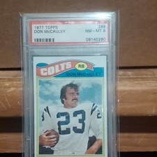 Topps 1977 Don McCauley #288 PSA 8 Rookie Baltimore Colts Football Card. rookie card picture