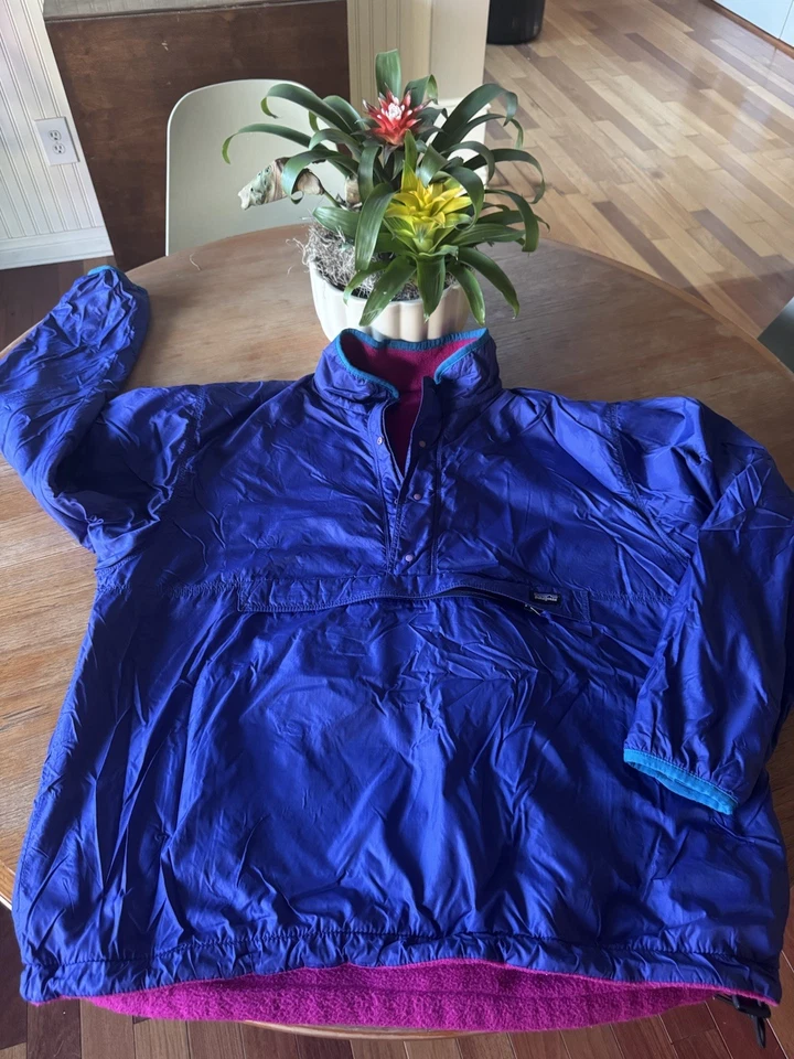 Vtg PATAGONIA Glissade REVERSIBLE Pullover  Nylon & FLEECE Jacket USA Made XL - Image 3 of 4