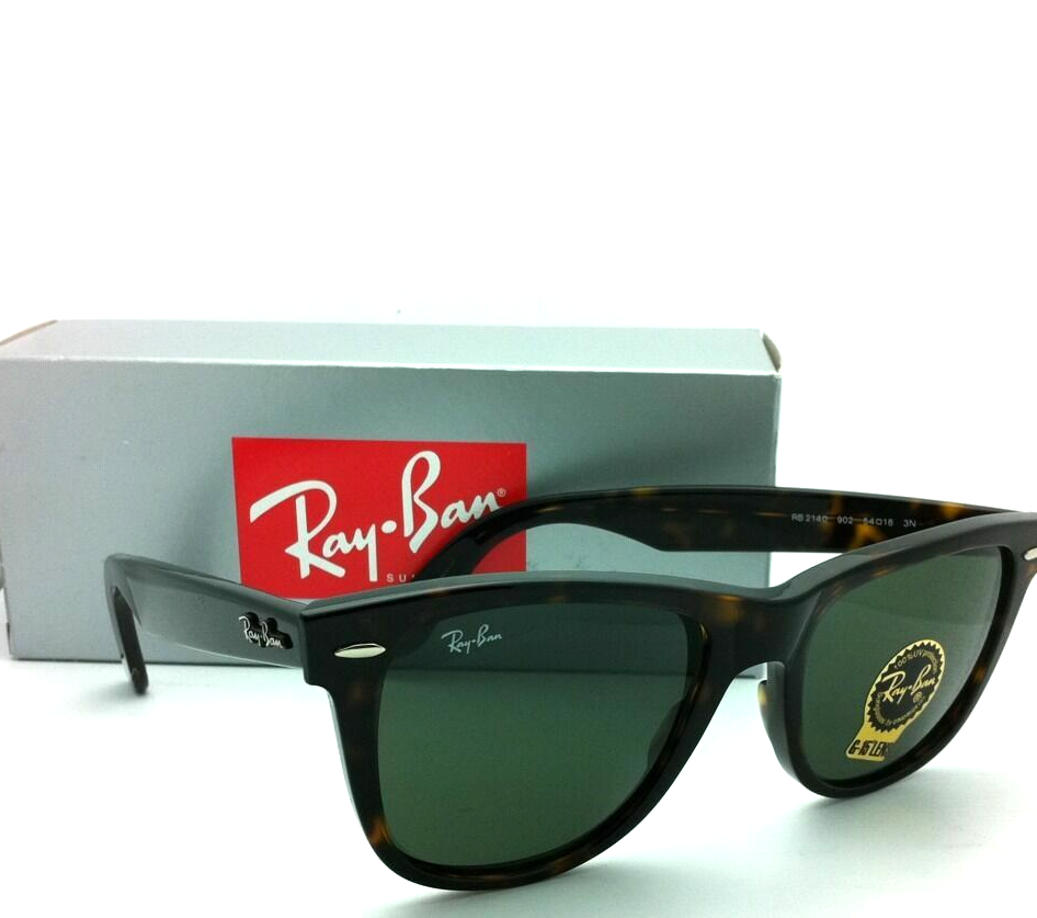 New Ray-Ban Sunglasses RB 2140 902 54-18 WAYFARER Tortoise w/ G-15