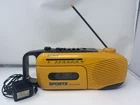 Sony Sports CFM-101 Yellow Boombox AM/FM Radio Cassette Tested SEE DESCRIPTION