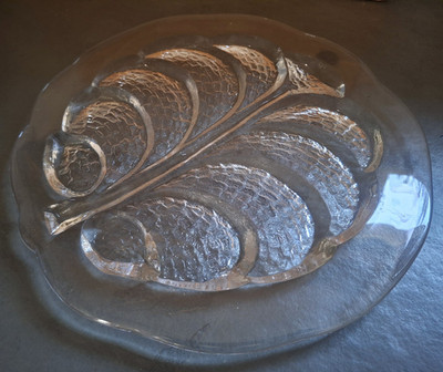 vintage Orrefors ''Eden'' Käseteller aus Glas, Lars Hellsten in Schweden
