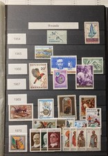 4 Albenseiten mit Marken aus Rwanda (postfrisch) (Jahre 1964-1985)