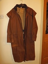 Vintage Harry Brown- Tan Oilskin Stockman Full Length Coat