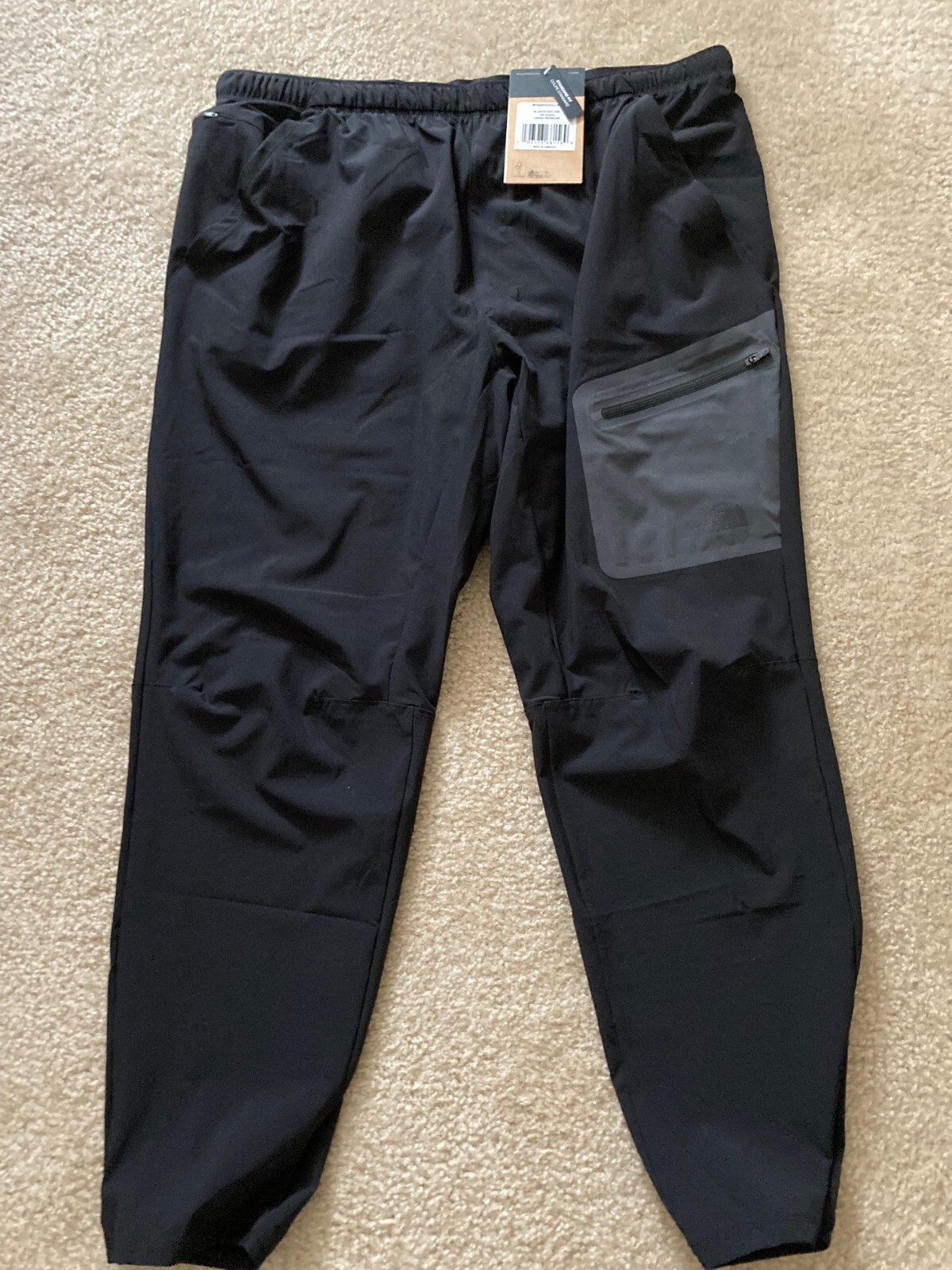 North Face Lightstride Mens Running Pants Black Size L New With Tags