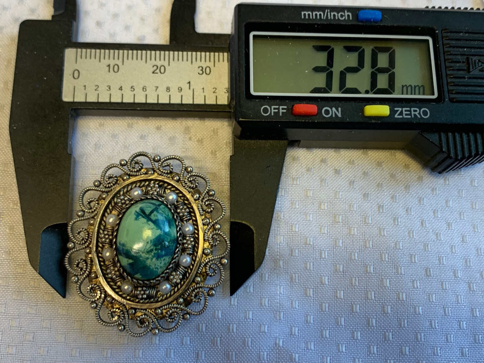 Sterling Silver Brooch 11g Fine Jewelry Eilat Stone Israel Pearl Scatter Pin