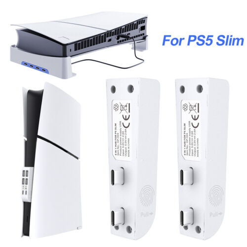 Hub USB con 4 puertos USB y 2 puertos tipo C extensor de puerto USB para PS5 delgado (blanco) - Imagen 6 de 9