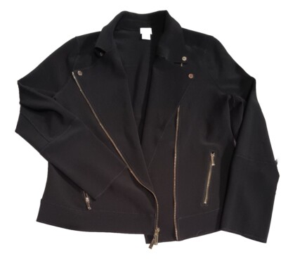 CHICO's Black Moto Jacket Size