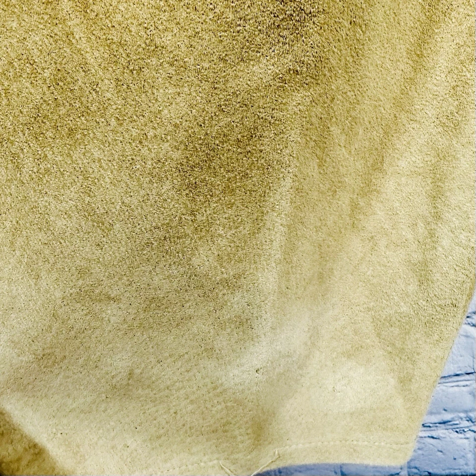 Vintage 100% Leather Camel Straight Leg Citi By Yansi Fugel Pants Sz 10 - Image 3 of 4