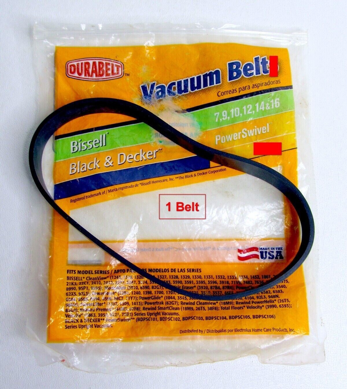 Durabelt Vacuum Cleaner Replacement Belt 1 Belt Bissell 7 9 10 12