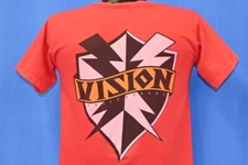 vtg 80s VISION SKATEBOARDS STREET WEAR SHIELD LOGO DISTRESSED t-shirt SMALL S