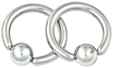 10G 5/8" STEEL GAUGES CAPTIVE BEAD RING CBR HOOP MALE GENITAL PRINCE ALBERT