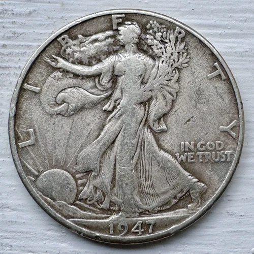 1947-D Walking Liberty Half Dollar, Very Fine Coin