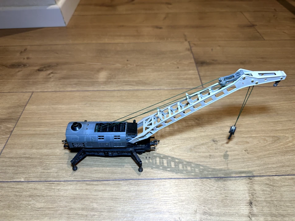 Fleischmann H0 5595, 5202, 5201, 1496 Crane, Sidecar, 2 freight car, DC, DB - Image 4 of 4