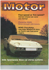 MODERN MOTOR car Magazine August 1980 Porsche 928S Lotus Esprit Volvo 262 Jetta