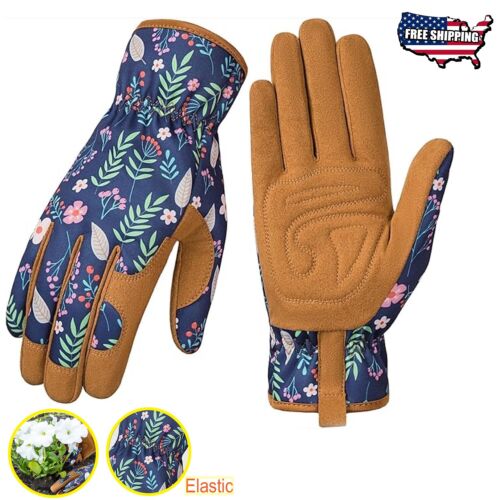 Thorn-Proof Gardening Gloves Women – Leather Work Gloves for Weeding & Yard Work