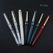 One Lot of 7 Wing Sung 659 Fountain Pens Each Pen Has 2 Nibs & Plastic Box