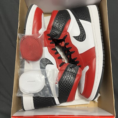 Nike Air Jordan Retro High Satin Snake Skin “Chicago” W12/M10