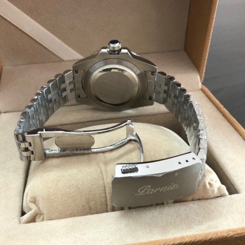 Orologio Uomo 40mm Parnis Movimento Automatico GMT Cristallo Zaffiro Lunetta Girevole - Foto 10 di 38