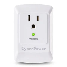 CyberPower Single Outlet Surge Protector in White