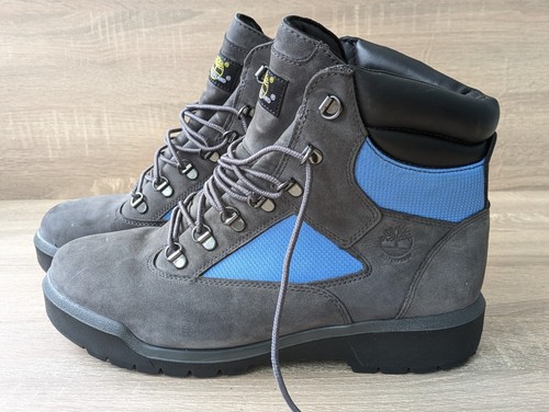 Timberland 6" Field Boots Herren Größe 11 Wasserdicht Nubuk Grau Blau A5PWC A7846 - Bild 8 von 24