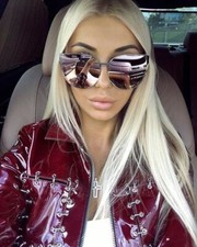 Cat Eye XXL Princess Barbie Pink OVERSIZED Metal Mirrored Women Sunglasses GAFAS