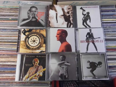 BRYAN ADAMS 10 CD's: GET UP/11/CUTS LIKE A../ON A DAY LIKE TODAY/WAKING UP THE