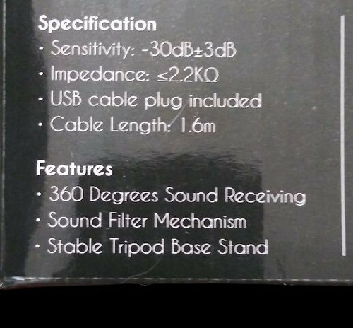 Portable Microphone for Laptop. USB powered with special Pop Filter included - Picture 3 of 4