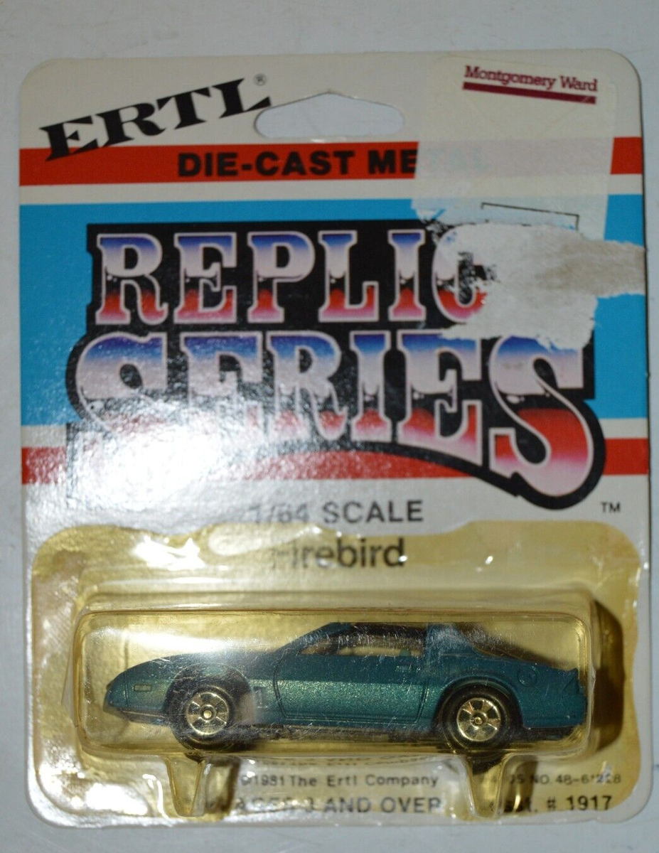 ERTL Replica Series Pontiac Firebird Blue t-top 1:64 scale diecast