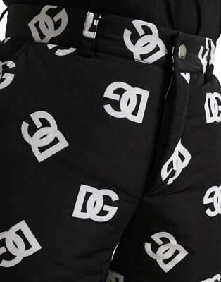 DOLCE & GABBANA✨パンツ　DG ロゴプレート　コットン　ブラック Jersey jogging pants with cut-out and DG logo in Black for